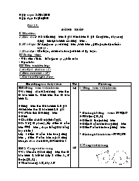 Giáo án Hình học Lớp 6 - Tiết 25: Đường tròn - Năm học 2009-2010 (bản 3 cột)