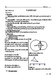 Giáo án Hình học Lớp 6 - Tiết 26: Tam giác (Bản 2 cột)