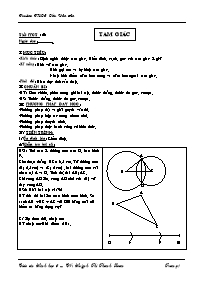 Giáo án Hình học Lớp 6 - Tiết 26: Tam giác - 