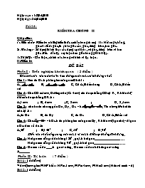 Giáo án Hình học Lớp 6 - Tiết 28: Kiểm tra chương II - Năm học 2009-2010 (bản 3 cột)