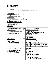 Giáo án Hình học Lớp 6 - Tiết 29: Trả bài kiểm tra chương II - Năm học 2009-2010 (bản 3 cột)