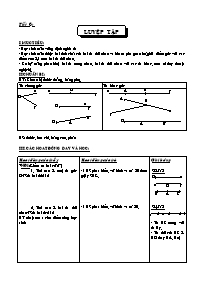 Giáo án Hình học Lớp 6 - Tiết 6: Luyện tập (bản 3 cột)
