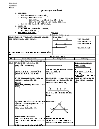 Giáo án Hình học - Lớp 6 - Tiết 7, Bài 6: Đoạ