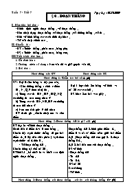 Giáo án Hình học Lớp 6 - Tiết 7, Bài 6: Đoạn