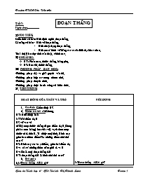 Giáo án Hình học Lớp 6 - Tiết 7: Đoạn thẳng - Huỳnh Thị Thanh Loan