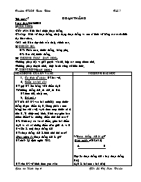 Giáo án Hình học Lớp 6 - Tiết 7: Đoạn thẳng -