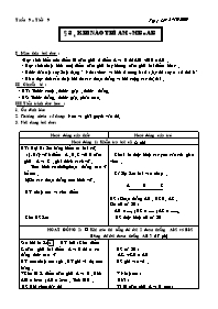 Giáo án Hình học Lớp 6 - Tiết 9, Bài 8: Khi n