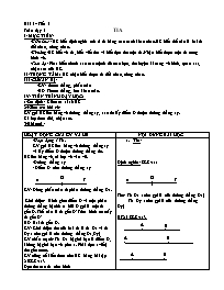 Giáo án Hình học Lớp 6 - Tuần 5 - Tiết 5, Bài