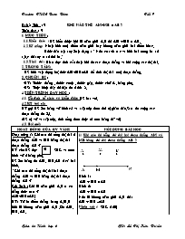 Giáo án Hình học Lớp 6 - Tuần 9 - Tiết 9, Bài