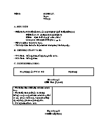 Giáo án Hình học lớp 7 - Tiết 12 đến 13 (bản 