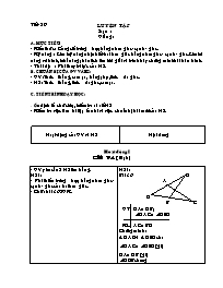Giáo án Hình học lớp 7 - Tiết 29 đến 30 (bản 