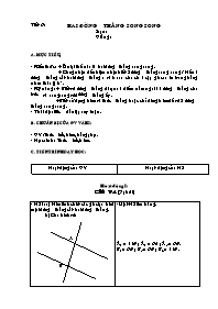 Giáo án Hình học lớp 7 - Tiết 6 đến 7 (bản 2 