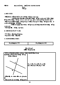 Giáo án Hình học lớp 7 - Tiết 6 đến 9 (bản 2 