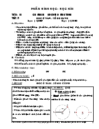 Giáo án Hình học Lớp 9 - Tuần 19 đến 20 - Năm