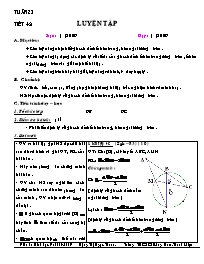 Giáo án Hình học Lớp 9 - Tuần 23 đến 24 - Năm