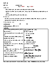 Giáo án Hình học Lớp 9 - Tuần 25: Luyện tập -