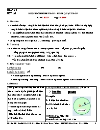Giáo án Hình học Lớp 9 - Tuần 27 - Năm học 20