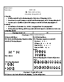 Giáo án môm Số học Lớp 6 - Tiết 80 đến 82 (bản 2 cột)