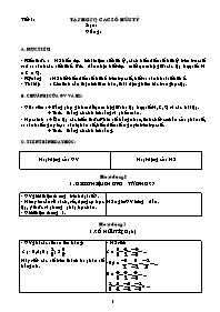 Giáo án môn Đại số Lớp 7 - Tiết 1: Tập hợp Q các số hữu tỷ (bản 2 cột)