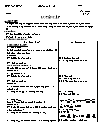 Giáo án môn Đại số Lớp 7 - Tiết 14 đến 19 - N