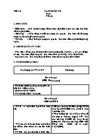 Giáo án môn Đại số Lớp 7 - Tiết 15 đến 16 (bả