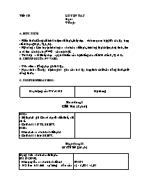 Giáo án môn Đại số Lớp 7 - Tiết 19 đến 20 (bản 2 cột)