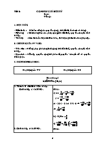 Giáo án môn Đại số Lớp 7 - Tiết 2 đến 4 (bản 2 cột)