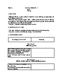 Giáo án môn Đại số Lớp 7 - Tiết 21 đến 22 (bản 2 cột)