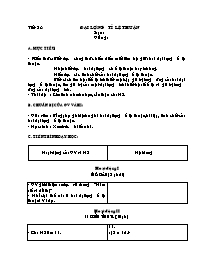 Giáo án môn Đại số Lớp 7 - Tiết 23 đến 24 (bản 2 cột)