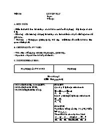 Giáo án môn Đại số Lớp 7 - Tiết 25 đến 26 (bản 2 cột)