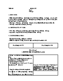 Giáo án môn Đại số Lớp 7 - Tiết 29 đến 30 (bản 2 cột)