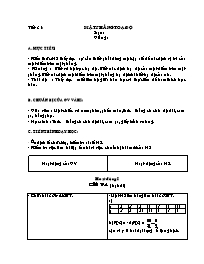 Giáo án môn Đại số Lớp 7 - Tiết 31 đến 34 (bả