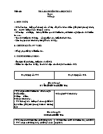 Giáo án môn Đại số Lớp 7 - Tiết 40: Trả bài k