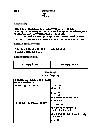 Giáo án môn Đại số Lớp 7 - Tiết 5 đến 8 (bản 2 cột)