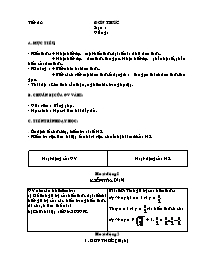 Giáo án môn Đại số Lớp 7 - Tiết 53 đến 54 (bản 2 cột)
