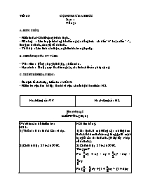 Giáo án môn Đại số Lớp 7 - Tiết 57 đến 58 (bản 2 cột)