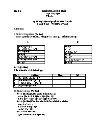 Giáo án môn Đại số Lớp 8 - Tiết 21: Kiêm tra