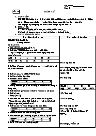 Giáo án môn Đại số Lớp 8 - Tiết 29 đến 48