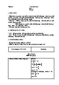Giáo án môn Đại số Lớp 8 - Tiết 63 đến 64