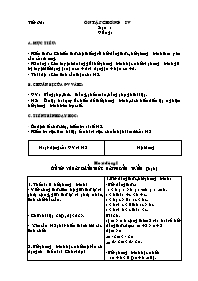 Giáo án môn Đại số Lớp 8 - Tiết 65: Ôn tập ch