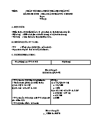 Giáo án môn Đại số Lớp 8 - Tiết 9 đến 10