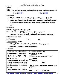Giáo án môn Đại số Lớp 9 - Tiết 37 đến 70 - N