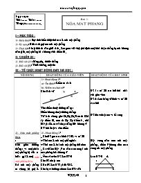 Giáo án môn Hình học Lớp 6 - Học kỳ II (bản 3