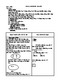 Giáo án môn Hình học Lớp 6 - Tiết 1, Bài 1: Điểm, đường thẳng (bản 2 cột)