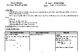 Giáo án môn Hình học Lớp 6 - Tiết 1 đến 14 - Hoàng Phương Thúy