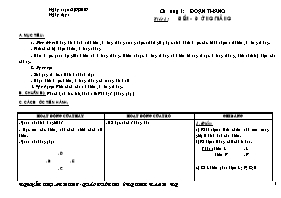 Giáo án môn Hình học Lớp 6 - Tiết 1 đến 14 - Năm học 2007-2008