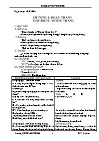 Giáo án môn Hình học Lớp 6 - Tiết 1 đến 14 - Năm học 2011-2012 - Tạ Tấn