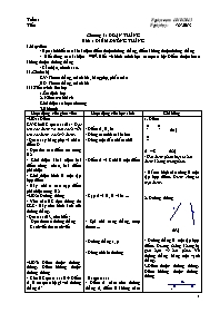 Giáo án môn Hình học Lớp 6 - Tiết 1 đến 28 - 