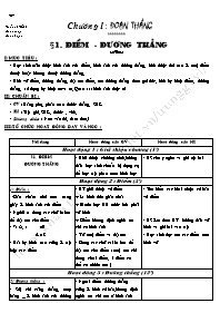 Giáo án môn Hình học Lớp 6 - Tiết 1 đến 28 (trọn bộ)