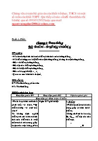 Giáo án môn Hình học Lớp 6 - Tiết 1 đến 3 (Bản 3 cột)